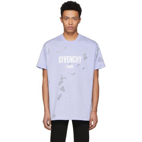 givenchy blue distressed colombian t shirt|Givenchy logo t shirt.